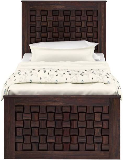 WoodLab Sheesham Wood Single Bed With Drawers Storage/Wooden Single Bed With Storage Solid Wood Single Drawer Bed, 208 cm x 106 cm (6.82 ft x 3.48 ft)