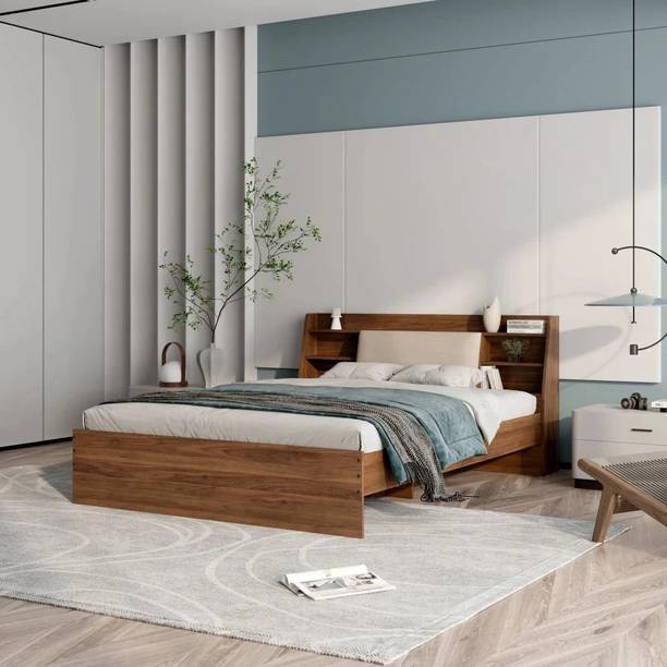 Wakefit Leo Engineered Wood Queen Bed, 223 cm x 160 cm (7.32 ft x 5.25 ft)