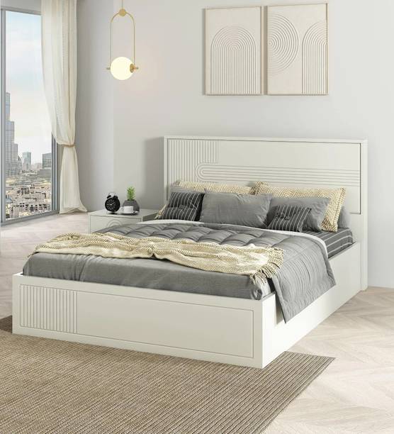 Casacraft From Pepperfry Casada Wooden King Bed/Wooden Cot/Wooden Bed With Storage Engineered Wood King Hydraulic Bed