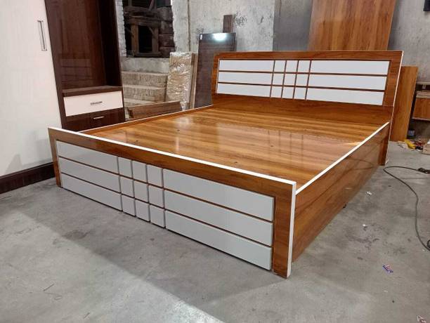 Partical Engineered Wood Double Box Bed