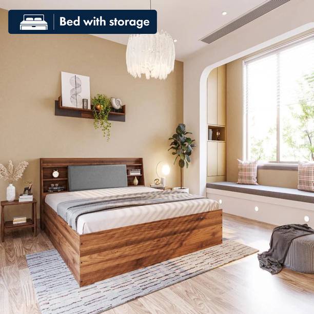 Wakefit Leo Engineered Wood King Box Bed, 220 cm x 190 cm (7.22 ft x 6.23 ft)