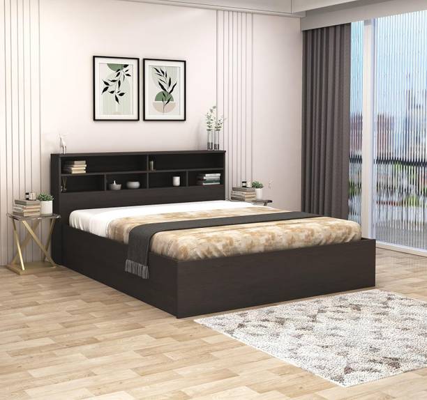 Furnisio Engineered Wood Queen Box Bed