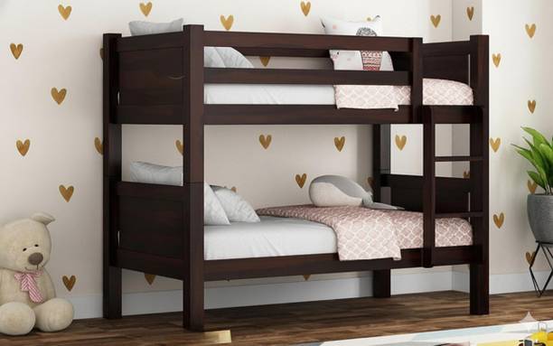 Deuba Sheesham Wood Swift Bunk Bed Without Storage For Kids/Adults room Solid Wood Single Bed