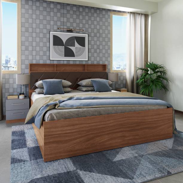 Godrej Interio Upmods Lattice Engineered Wood King Hydraulic Bed