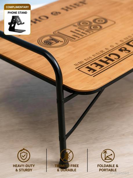 budget friendly Wooden Folding Bed| Made in India | With Free Phone Stand | Solid Wood Single Bed, 183 cm x 92 cm (6.0 ft x 3.02 ft)