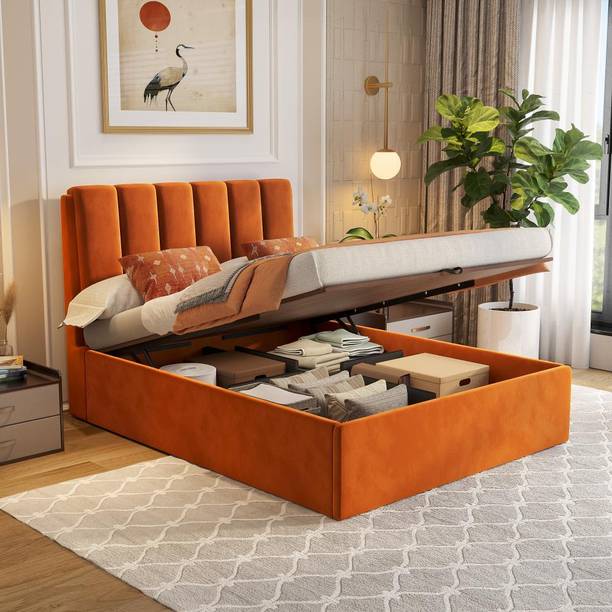 Wakefit Solid Wood Queen Hydraulic Bed