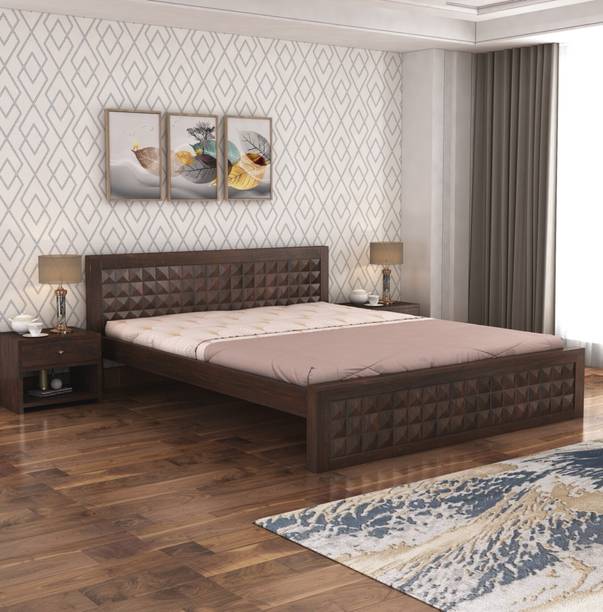 GOYALINTERIOR Sheesham Wood Bed/Palang/Cot Without Storage for BedRoom/Home/Hotel/Living Room Solid Wood Queen Bed
