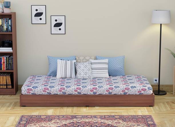 Aspirata Furniture Wooden Floor Bed Cot Palaung Without Storage for Livingroom/Drawing room/Bedroom Engineered Wood Single Bed