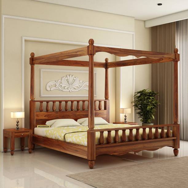 WOODENJOY Sheesham Wood Bed/Cot Bed/Palang For Bed Room/Home/Hotel Solid Wood King Bed