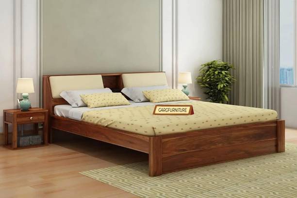 GARGHANDICRAFTS Sheesham Wood Bed/Palang For Bedroom/Home/Hotel Solid Wood Queen NA Bed