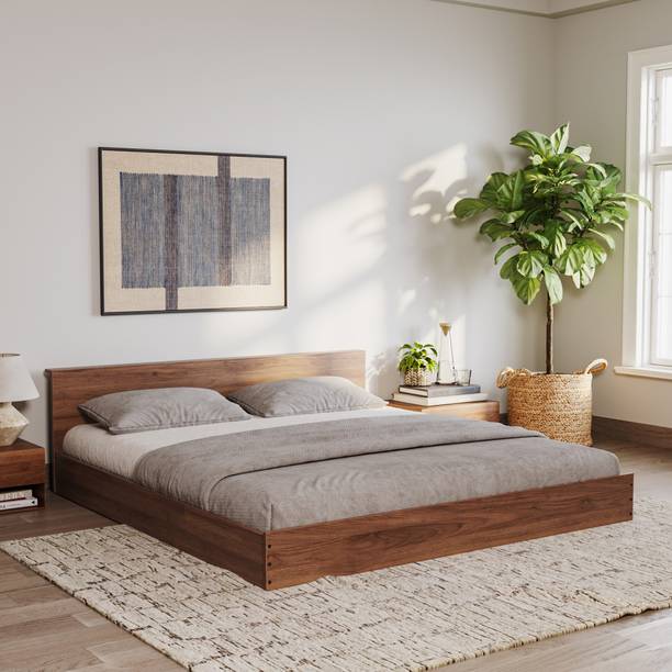 Wakefit Cosmo Platform Low Height Engineered Wood King Bed, 187.4 cm x 209.7 cm (6.15 ft x 6.88 ft)