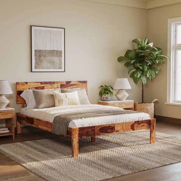 Wakefit Andromeda Sheesham Solid Wood Queen Bed