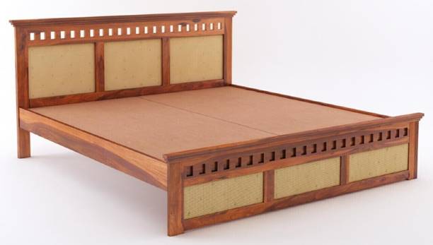 SAVITRIDECOR Sheesham Wood Bed For Bedroom/Wooden Cot/Palaung/Bed Without Storage For Home Solid Wood Queen Bed