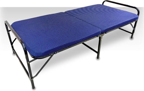 Palmen Aadhar Folding Bed Single for Sleeping Metal Single Bed