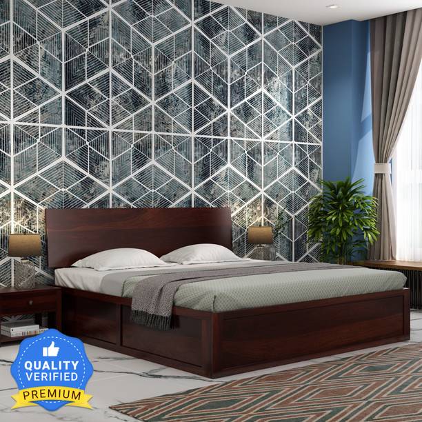 PlusOne Samos Solid Wood King Box Bed
