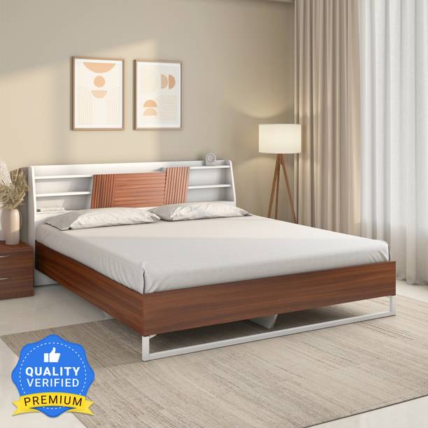 Nilkamal Slew Meta without Storage | Headboard Storage | 1 Year Warranty Engineered Wood King Bed