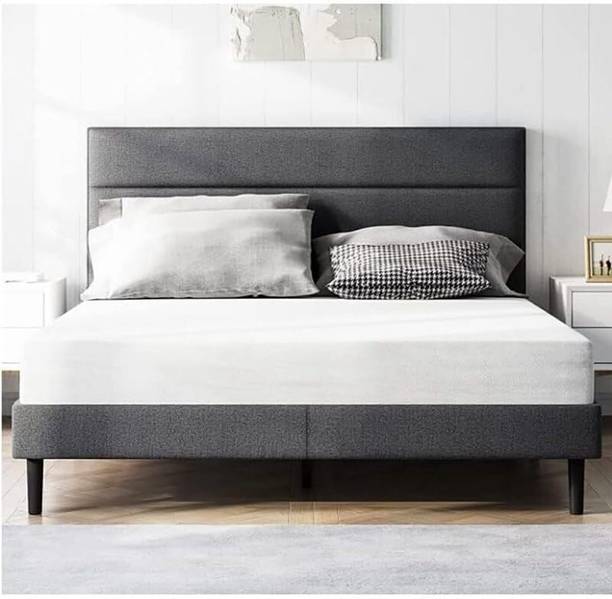 NAPTHRONE Premium Upholstered Bed | Bed King Size with Headboard | Cot for Bedroom Solid Wood King Bed