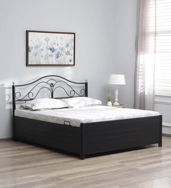 Zkazaa Furniture Lampten ( 6X6 ) King Size Bed Metal King Box, Hydraulic Bed
