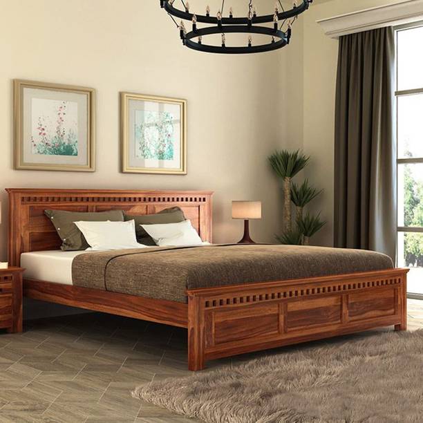 Perfect Pieces Sheesham (Rosewood) Bed for Bedroom Solid Wood Queen Bed, 208 cm x 162.56 cm (6.82 ft x 5.33 ft)