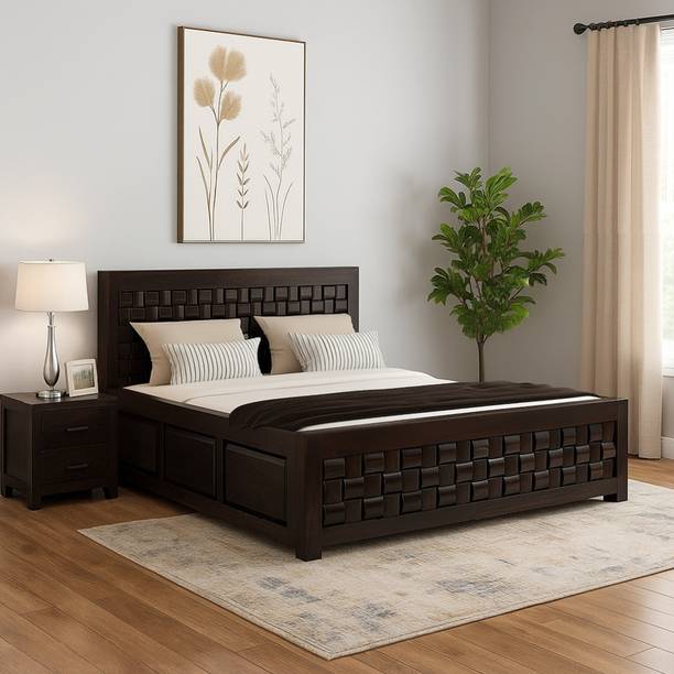 Bhagwati Arts Solid Wood King Box Bed