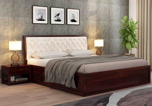 DriftingWood Solid Wood Queen Box Bed