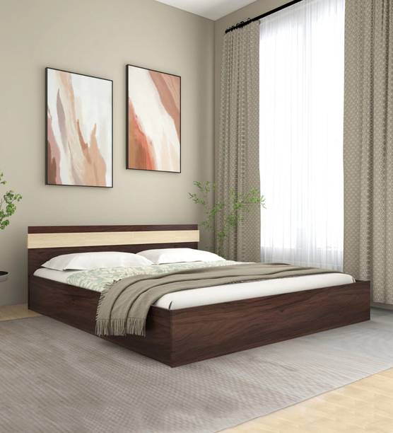 Mintwud From Pepperfry Joben Wooden King Bed/Wooden Bed/Bed With Box Storage For Home Engineered Wood King Box Bed