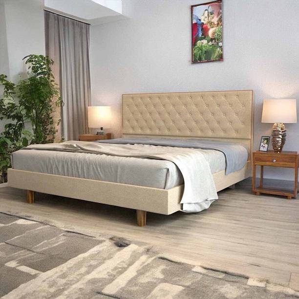 DriftingWood King Size Bed Without Storage | Wooden Double Bed Engineered Wood Engineered Wood King Bed