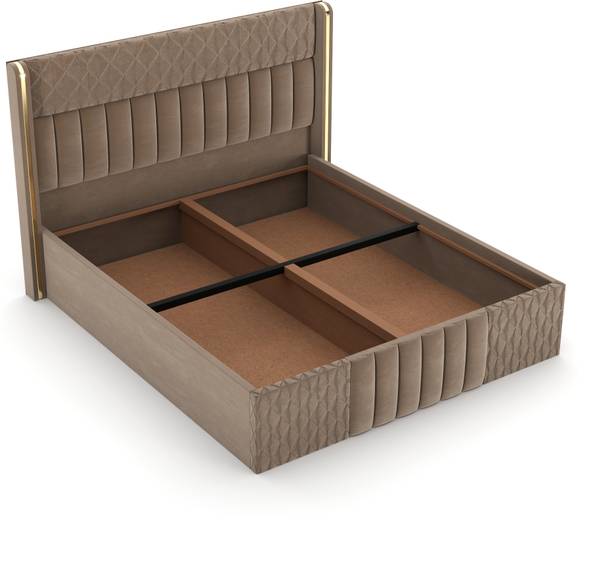 shivang mattress Upholstered King Size Bed With Storage & Headboard For Bedroom/ Kids Room/ Hotel Engineered Wood King Box Bed