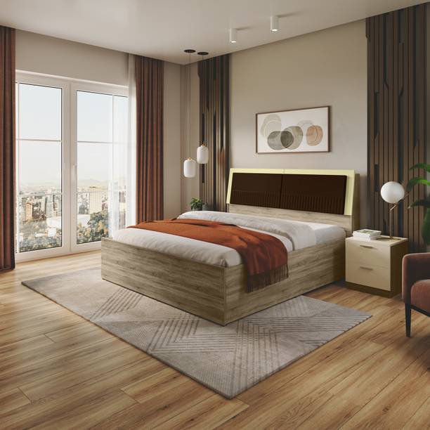 Interio by Godrej Upmods Stash Engineered Wood Queen Hydraulic Bed, 205.8 cm x 164.3 cm (6.75 ft x 5.39 ft)