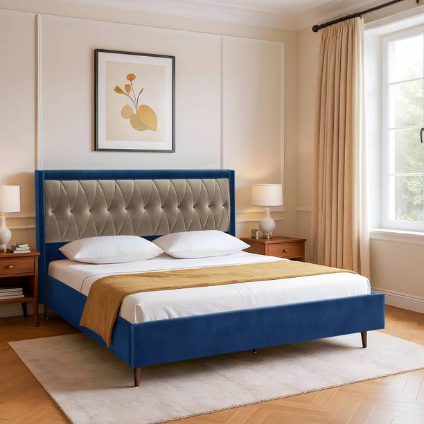 Wakefit Asterion Solid Wood King Bed, 202 cm x 207 cm (6.63 ft x 6.79 ft)