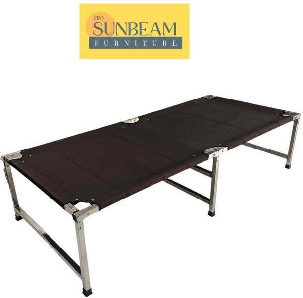 SUNBEAM Folding Stainless Steel Metal Single Bed