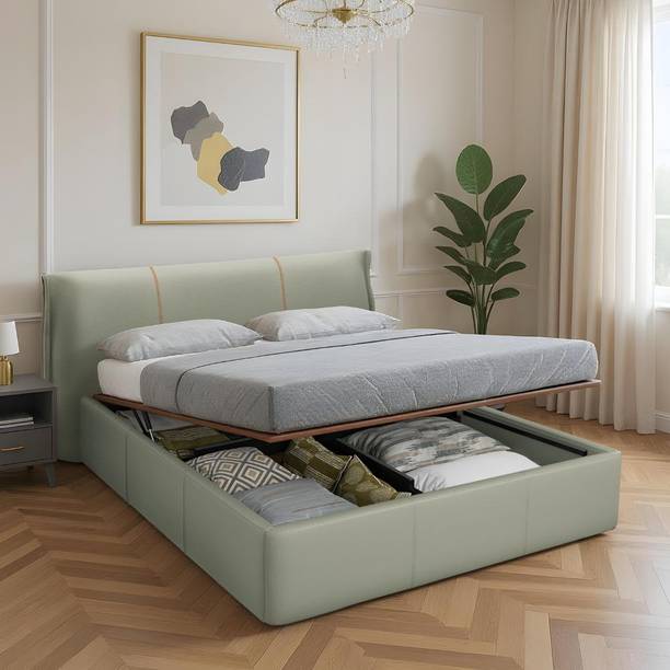 Wakefit Celestra Solid Wood Queen Hydraulic Bed, 192 cm x 221.5 cm (6.3 ft x 7.27 ft)