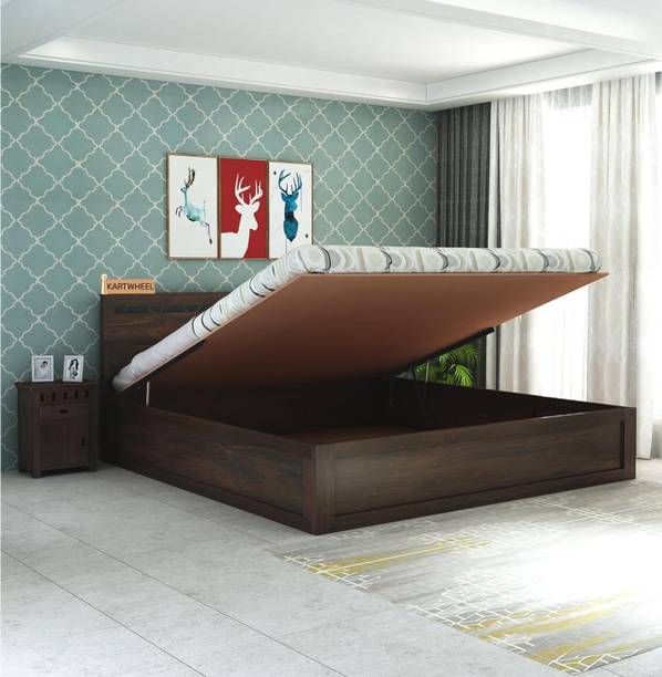 KART HANDICRAFTS Sheesham Wood King Size Hydraulic Bed For Bedroom | Storage Bed for living room Solid Wood King Hydraulic Bed