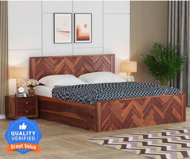 Flipkart Perfect Homes Solid Wood Queen Box Bed