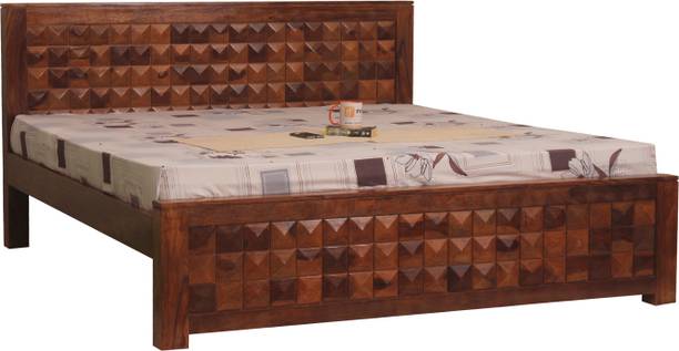rf royal finish Corundum King Size(72"x78") Without Storage,12-Month Warranty,Natural Colour Solid Wood King Bed