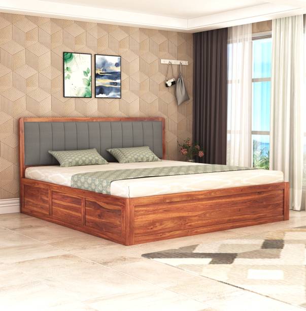 Suncrown Furniture Arden Sheesham |Palang|Cot with Storage for Bedroom|Hotel|Living Room Solid Wood Queen Box Bed