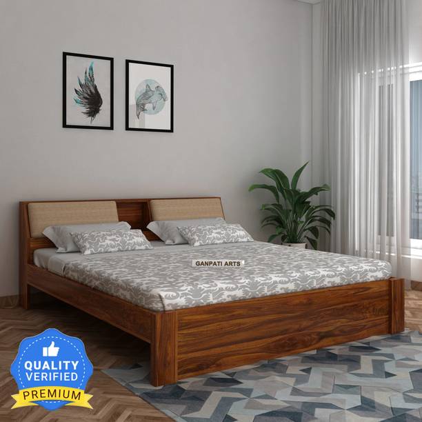 Ganpati Arts Sheesham Wood Mayor Wooden Bed/Cot/Wooden Without Storage Bed For Bedroom/Hotel Solid Wood King Bed