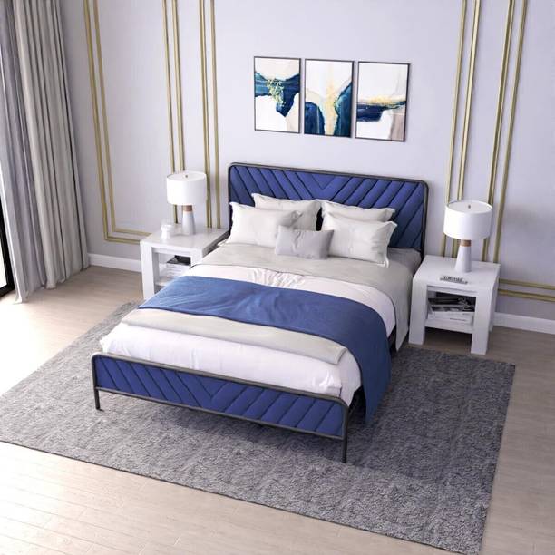 ELMSPIRE Felix Upholstered Metal King Bed
