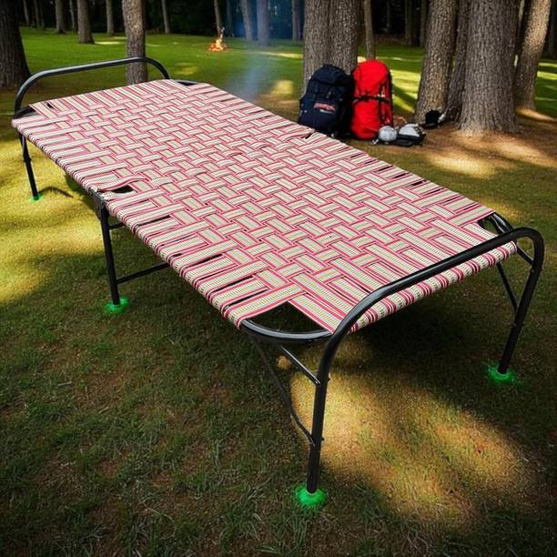 Malik Enterprises SINGLE FOLDING BED 3*6 Metal Single Bed, 182 cm x 76 cm (5.97 ft x 2.49 ft)