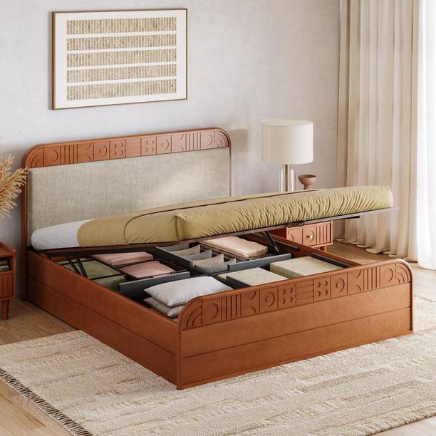 Wakefit Solid Wood King Hydraulic Bed