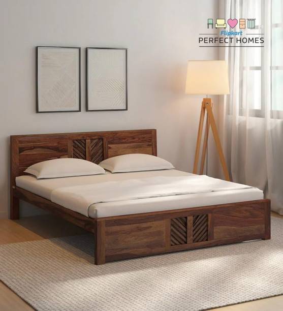 Flipkart Perfect Homes Sheesham Solid Wood Queen Bed