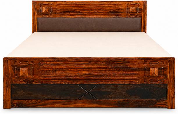 Sheesham Wonder Kingston Solid Wood King Box Bed, 208.3 cm x 189.2 cm (6.83 ft x 6.21 ft)