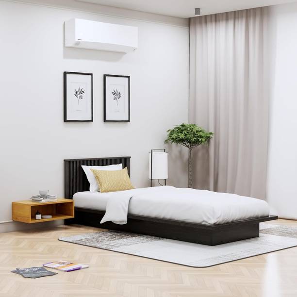 Hexa Red Engineered Wood Single Bed, 193.7 cm x 99 cm (6.35 ft x 3.25 ft)
