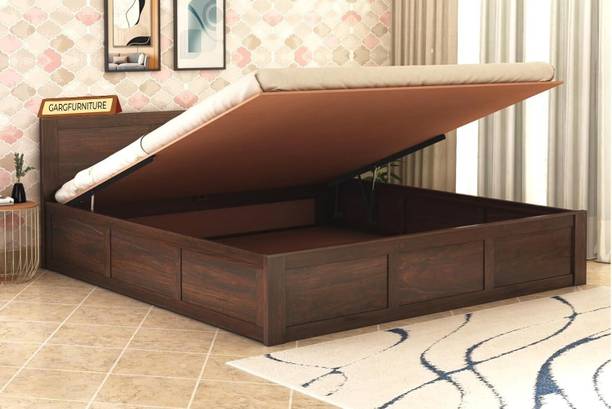 GARGHANDICRAFTS Sheesham Wood Bed/Cot Bed/Palang For Bed Room/Home/Hotel Solid Wood King Hydraulic Bed
