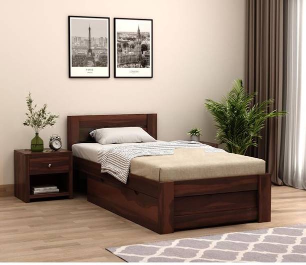 Ferrovilla Solid Wood Single Drawer Bed, 198.12 cm x 91.44 cm (6.5 ft x 3.0 ft)