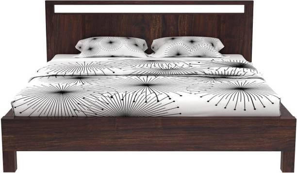 WOODENJOY Sheesham Wood Queen Bed/Wooden Cot/Wooden Bed Without Storage Bed For Bedroom Solid Wood Queen Bed