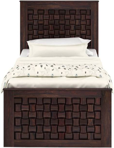 WOODENJOY Sheesham Wood Single Bed With Drawers Storage/Wooden Single Bed With Storage Solid Wood Single Drawer Bed