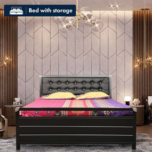 Flipkart Perfect Homes HEATH Metal Double Hydraulic Bed, 190 cm x 121.92 cm (6.23 ft x 4.0 ft)