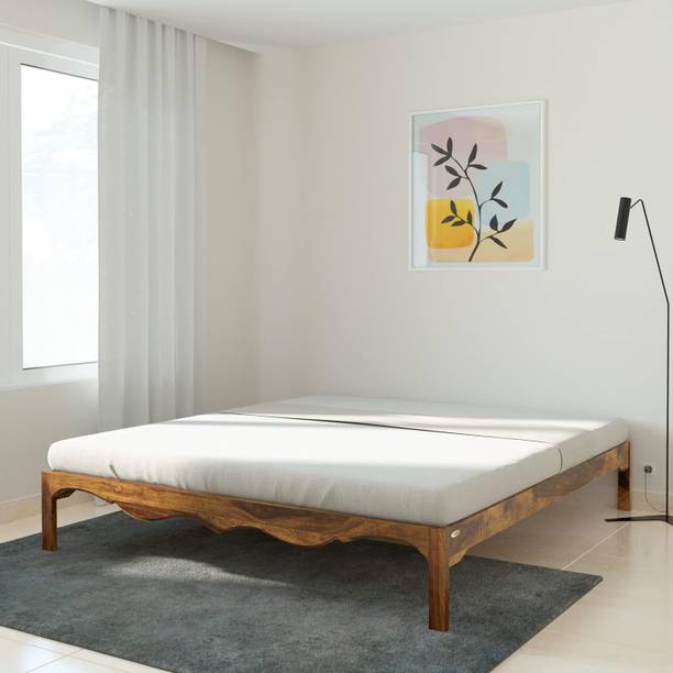 Rajgharana Sheesham Wood Mehraab Single Bed Without Storage for Home Solid Wood King Bed
