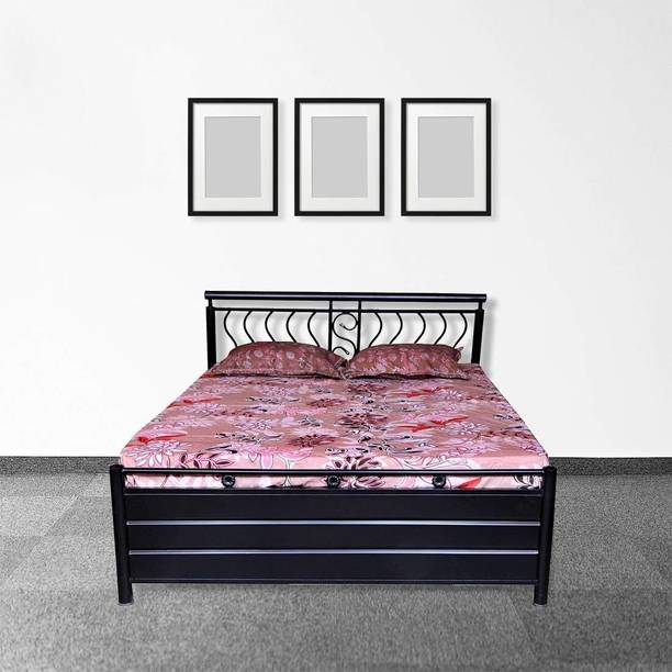 Zkazaa Furniture Metal Double Box Bed
